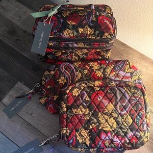 Vera Bradley Cosmetic Case Set NWT